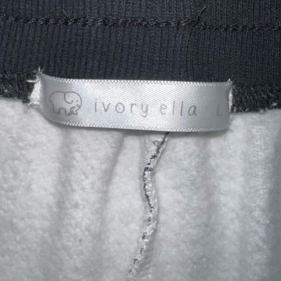 Ivory Ella Pajama Jogger Pants Black White Checkered Checkerboard Size Large - Picture 6 of 9